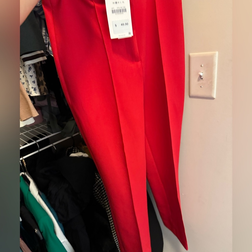 Zara Red Flare & Wide Leg Jeans